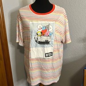 Women's Oversized Lightweight BT21 Character T-Shirt